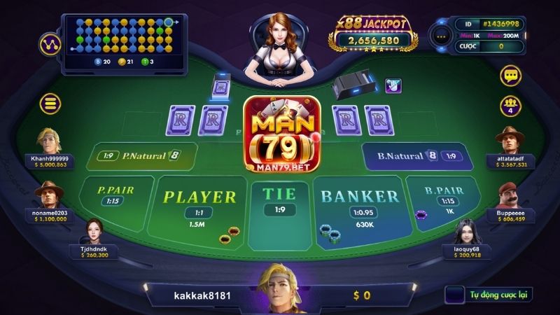 Game bài baccarat Man79 và cách chơi cơ bản