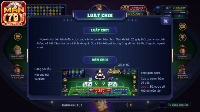 Chơi game bài baccarat Man79 cần chú ý gì?