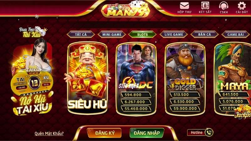 Sảnh cược slot game Man79 thưởng cực khủng