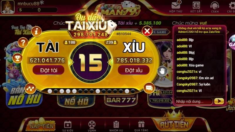 Đôi nét về sảnh game Tài Xỉu Man79